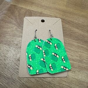 5/$10 Green Patterned Earrings